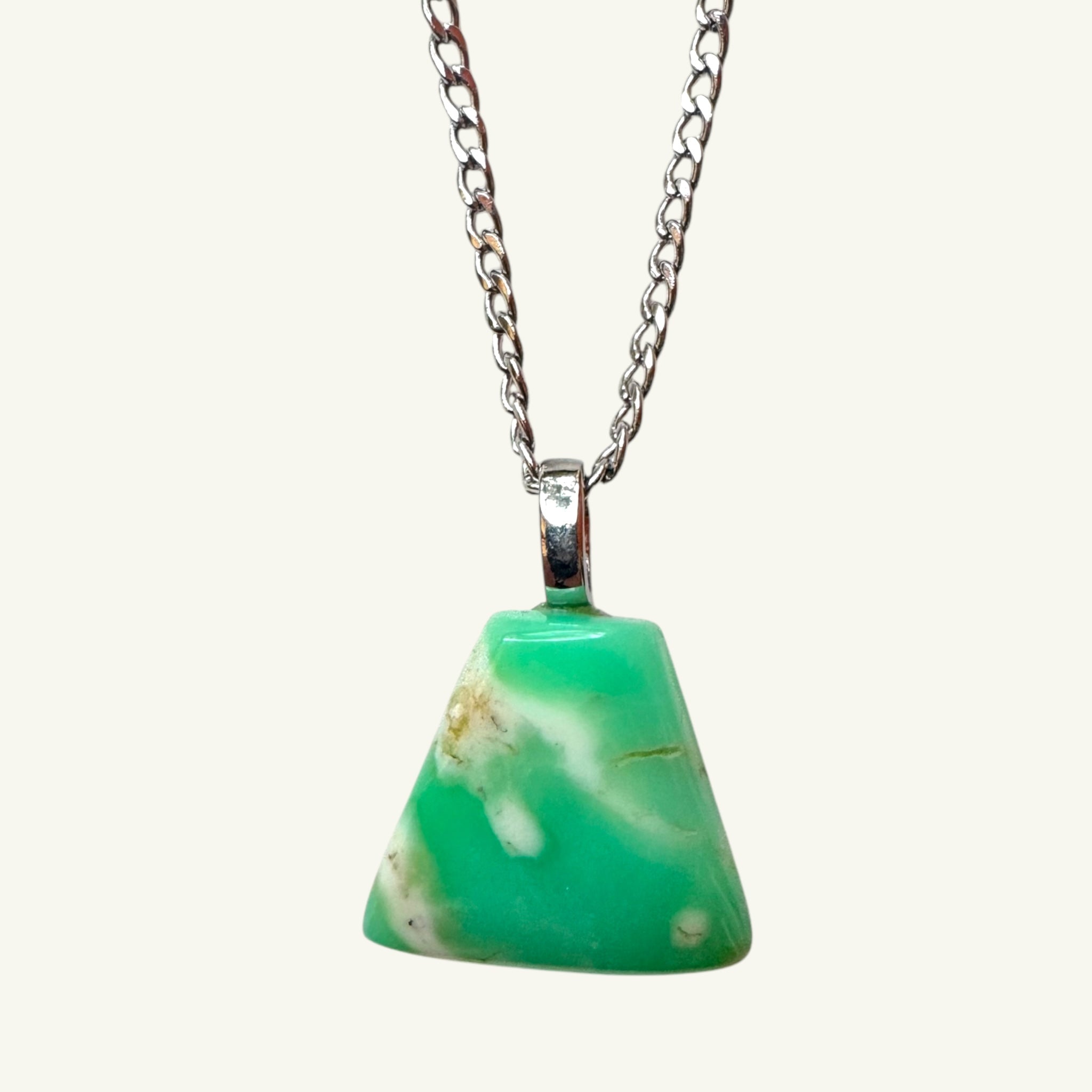 Collana crisoprasio 25x15-25 mm Sharifa Crystals